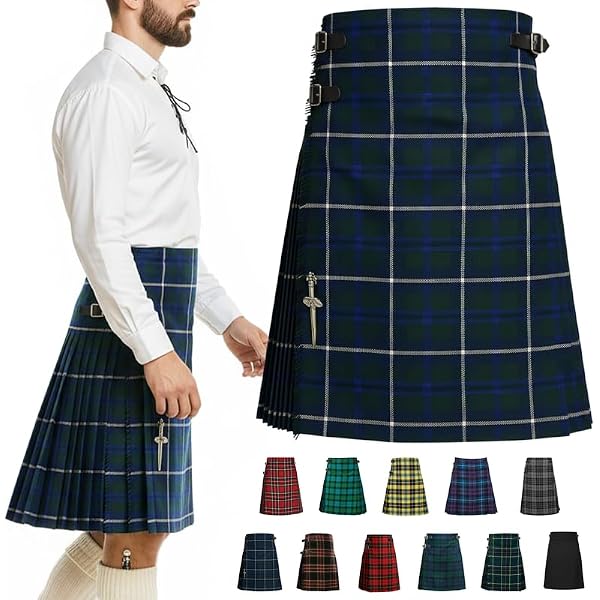 Kilt homme cuir agneau noir modèle Glador Kilt homme cuir agneau noir modèle Glador
