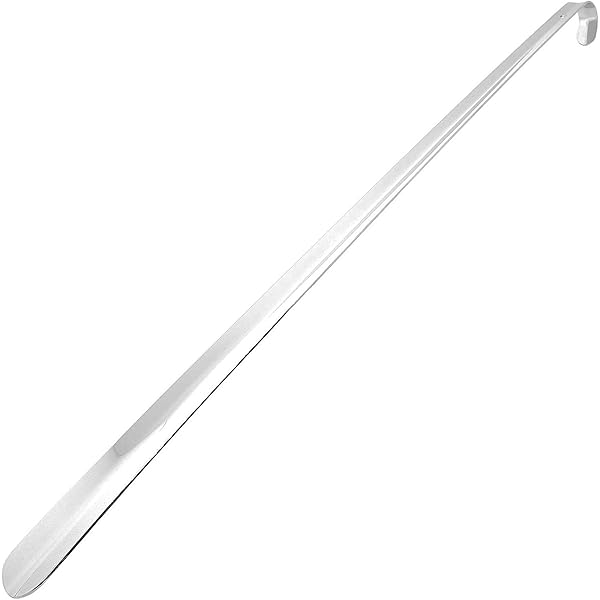 TelMo Schoenlepel, Schoenaantrekker van Kunststof, ca. 18 cm, met Grote Loching uit DE, zwart, Eén Maat