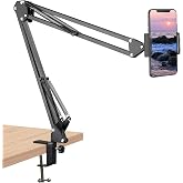 Coverzone Fotoğraf ve Video &Ccedil;ekim Standı 360 Derece D&ouml;nebilen Youtuber Twitch Yayıncı Standı Multi Fonksiyonel Kıska&ccedil;lı Manda