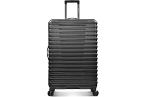 U.S. Traveler Boren - Maleta de Viaje rígida de policarbonato con 8 Ruedas giratorias, Mango de Aluminio