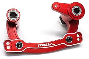 Treal Steering Assembly (Bellcrank Servo Horn Linkage) Aluminum 7075 for 1:8 Arrma Kraton 6S (Red)