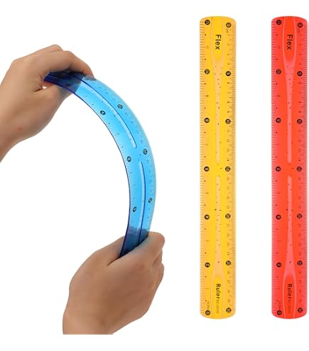 12 Inch Ruler 2 X Just Stationery 12-Inch Bendy Rulers - Flexible ...