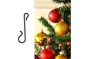 Yuccer Navidad ganchos, 150PCS Ganchos para colgar bolas de Navidad Pequeño Gancho S (Verde, 150PCS)