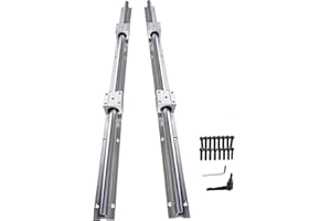 CNCYEAH 2 szt. prowadnica liniowa SBR20 1000 mm z uchwytami, 2 szt. szyny ślizgowej wałka z 4 blokami wózków liniowych SBR20UU, zestaw prowadnic do drukarki 3D CNC