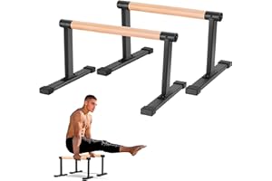 LEIBLSUFO Parallettes, Calisthenics Griffe für Handstand, Push-Ups, Liegestützgriffe Holz für Fitness zuhause & Outdoor, Home Calestetic Equipment
