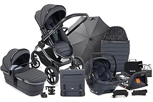 ICANDY WORLD iCandy Peach 7 Complete Bundle Dark Grey with Grey Cocoon Car Seat & Base