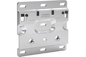 GEDOTEC Hanging rail support plate for cabinet hangers, kitchen and base cabinet, load capacity 240 kg, galvanised steel, mounting rail for pressing, pack of 1, mounting for cabinet bracket for screwing.