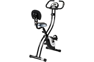CARE FITNESS - Vélo d'Appartement Pliable SV-314 STRIALE - Freinage Magnétique - 8 Résistances Manuelles - Cardiofréquencemètre - Vélo Appart Pliable