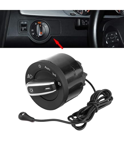 Car Head Light Switch, Black ABS Headlight Fog Lamp Control Fit For Astra G 99-08, 6240097