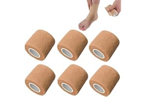 Nuluxi 6 pièces Cohésive Bandage Sportif Bandages Autocollant Cohésif Wrap Bande Élastique Respirant Wrap Ruban Adhésif pour Cheville Entorses et Gonflements Bandage Bande Sports Bande Cheville Bande