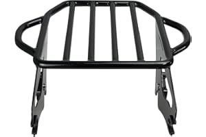 SWESGI Porte-bagages amovible à 2 niveaux compatible avec Harley Davidson Touring Road King Street Electra Glide 2009-2023 Noir