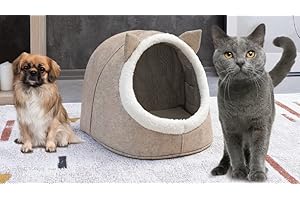 hausleben Filz Kleintier-Nest für Hunde und Katzen beige | Katzenhöhle aus Filz, Katzenbett, Tierhöhle, Pet Nest, Winter