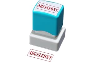 XUDUVAY Stempel – Vorgetränkter Gummistempel-ABGELEHNT- Rote Tinte, Bürostempel, Nachrichten-Stempel, Schrifthöhe 40×20mm (ABGELEHNT)