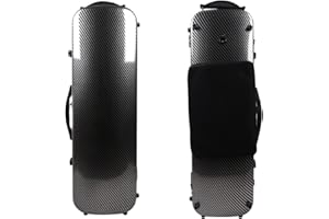 YINFENTE Étui rectangulaire en fibre de verre pour violon 4/4 - Solide et léger - Noir