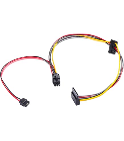 Câble SATA Delock 15 Pin Mâle > 4 X 15 Pin Femelle – 40cm – Noir – Ref 60395