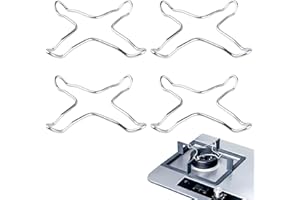 Gasherd Aufsatz Gusseisen,Forreen 4 Stück Gasherdaufsatz Kreuz Universal Gute Stabilität Dauerhaft Topfträger Ultraleicht Gasherdkreuz für Gaskocher Kaffeekocher Backofen Küche