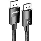 Ugreen 8K 60 Hz Display Port to Display Port 1.4 &Ouml;rg&uuml;l&uuml; Kablo 3 Metre, Siyah