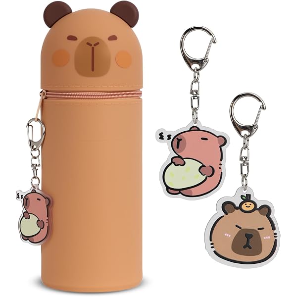 2-in-1 Silikontasche / Stifthalter (Panda) – Kawaii Federmäppchen, Weiches Silikon, Mit Reißverschluss, Für Schule & Büro