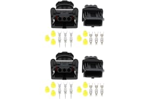YINETTECH 2 Set Di Connettori JPT A 3 Pin Da 3,5 Mm Maschio E Femmina Adatti Per Il Collegamento Del Cablaggio Automobilistico