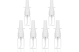 laeeyin 6 Stück Nasenspray Flasche Leer 10 ml Nachfüllbare Zerstäuber Sprühflasche Kunststoff Nasenzerstäuber Feiner Sprühnebel Nasensprayflasche für Make-Up Wasser Parfüm Ätherische Öle