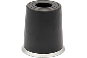 WAGNER DESIGN YOURSELF WAGNER Fermaporta VULKANO MIDI - Diametro Ø 36 x 35 mm I Fermaporta a pavimento/muro da avvitare I Fermaporta in gomma piena con base in zinco pressofuso effetto inox - 15208111