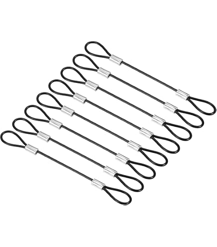 Lot De 10 Cordons En Acier Inoxydable 2mm Avec œillets - 10cm - Sécurité Uxcell - Neuf