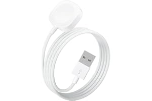 VANCLE Wireless Charger for Apple Watch Charger, USB Charger Compatible with iWatch Series Ultra/8/7/6/5/4/3/2/1/SE, iWatch Magnetic Fast Charger Cable 120cm (White)