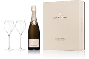 Louis Roederer Brut Premier Non Vintage Jamesse Glass Prestige Champagne Gift Box, 75 cl