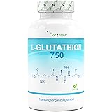 L-Glutathion mit 750 mg je Kapsel - Premium: Reduziertes & bioaktives Glutathion aus Fermentation - 60 Kapseln - Hochdosiert 
