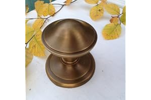 Antikas - Bouton de porte en forme de champignon en laiton antique avec poignée élégante