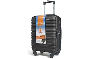 KINSTON Valise Cabine pour EasyJet 4 Roues Détachables Taille LowCost - Bagage à Main Léger et Durable, Roues Pivotantes Amovibles Démontable - Noir