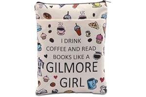 BAUNA TV-Show-Merchandise-Buchhülle, Gilmore, Mädchen, inspiriertes Bucheinband, Buchliebhaber, Geschenk, Geschenk für Kaffeeliebhaber, Geschenk, Luke's Diner, Geschenk, Film-Fandom-Geschenk (Kaffee BM)