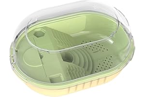 Fulenyi Acuario para reptiles, tanque para animales pequeños, acuario, terrario, insectos, tortugas, plástico resistente, 34,6 x 24,5 x 17,2 cm