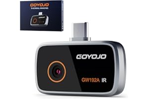 GOYOJO Cámara Térmica USB C, Resolución IR 192×192, Ángulo Ancho de 50°, Ideal para Inspecciones de Edificios, Pruebas Eléctricas y Inspecciones de Tuberías (Compatible con iOS y Android)