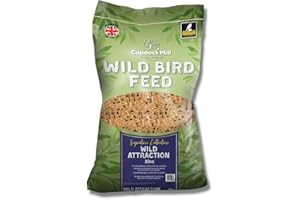 Copdock Mill Wild Bird Seed 20kg, Signature Collection Wild Attraction – All Year-Round Bird Food – 100% Natural Ingredients with Peanuts for Wild Bird – Suitable for All Wild Bird Species
