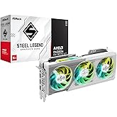 ASRock AMD Radeon RX 9070 XT Steel Legend 16GB Ekran Kartı - 16GB GDDR6, 256-bit, 1x HDMI, 3 x DisplayPort