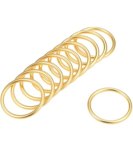 Sourcing Map O-Ring Schnalle Bronzefarben - 10 Stück Kreisringe Für DIY