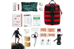 Mineup 54 PCS First Aid Kit, Emergency Trauma Kit First Aid Bag, Jumbo Trauma Bag, First Aid Molle Pouch for Home & Workplace Includes Bandages, Tourniquet & Essentials for Everyday Situations
