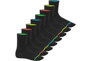 Footstar Herren & Damen Baumwollsocken (8 Paar) Socken im Neon Look