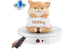 PANT Giratoria Eléctrica con Batería Recargable 30cm 100kg Plato Giratorio de 360 Grados Ruido Bajo Plato Giratorio Fotografía Base Giratoria Eléctrica para Exhibición de Joyas, Estudio Fotográfico