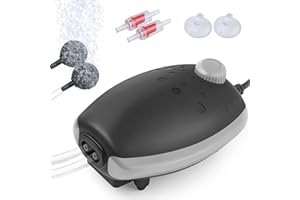 ‎FEDOUR FEDOUR 3W Leise Aquarium Luftpumpe：300L/H Sauerstoffpumpe leistungsstarker Belüfter für Aquarien bis zu 450L