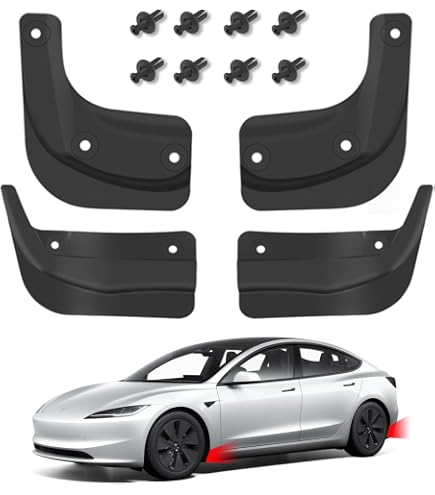 Guardabarros Tesla Model Y Juniper 2025 Mud Flaps, Guardabarros Delantero Y Trasero Compatibles Con PPF Kit