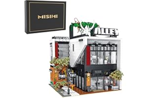 MISINI Technik 10208 The Alley Milk Tea Shop Street View House Clamping Blocks, 3423 Pieces MOC Large Modular Building Blocks House Kit for Adults and Boys Girls 6+. Compatible with Lego