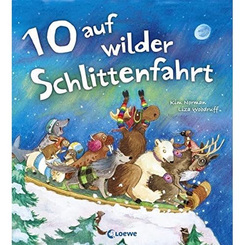 10 auf wilder Schlittenfahrt