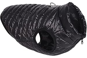 PETCUTE Manteau pour Chien Imperméable,Manteau d'hiver pour Chien avec Trou de Harnais,Réfléchissante Vêtement pour l'hiver pour Petits Chien Animal de Compagnie,Chiot Vêtements Coat