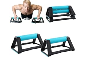 QINGZY 2 Pcs Liegestützgriffe, Liegestützbrett mit Silikongriff Rutschfester Basis, Tragbar Stapelbar, Tragfähigkeit 110kg, Handstand Griffe, Parallettes Calisthenics Equipment, Push Up Bars für Liegestütze