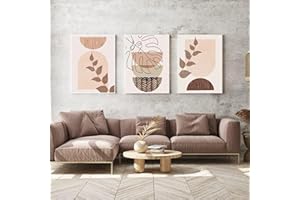 ZFTCN Lot de 3 posters muraux, style bohème, abstraits, dessin au trait de femme, feuilles botaniques abstraites imprimées, sans cadre, poster 07, 3 pièces - 40 x 60 cm