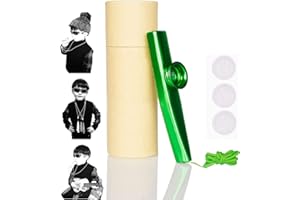 LYPER Metal Kazoo with Lanyard and 3 Membrane Flute Diaphragm, Aluminum Alloy Kazoo with Vintage Gift Box, Good for Kids, Music Beginner (Green)