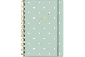 Miquelrius - Agenda 2026 semana vista, Similar A5+ (155 x 213 mm), Planificación semanal, Cubierta rígida cartón, Espiral, Cierre goma elástica, Papel 80 g/m², Español-EN-PT, Polka dots