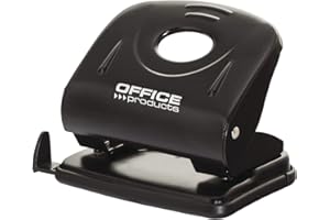 OFFICER PRODUCTS Perforatrice per prodotti per ufficio perfora fino a 30 fogli in metallo nero/piccoli accessori per ufficio/tipo-standard/materiale-metallo/colore-nero/taglia